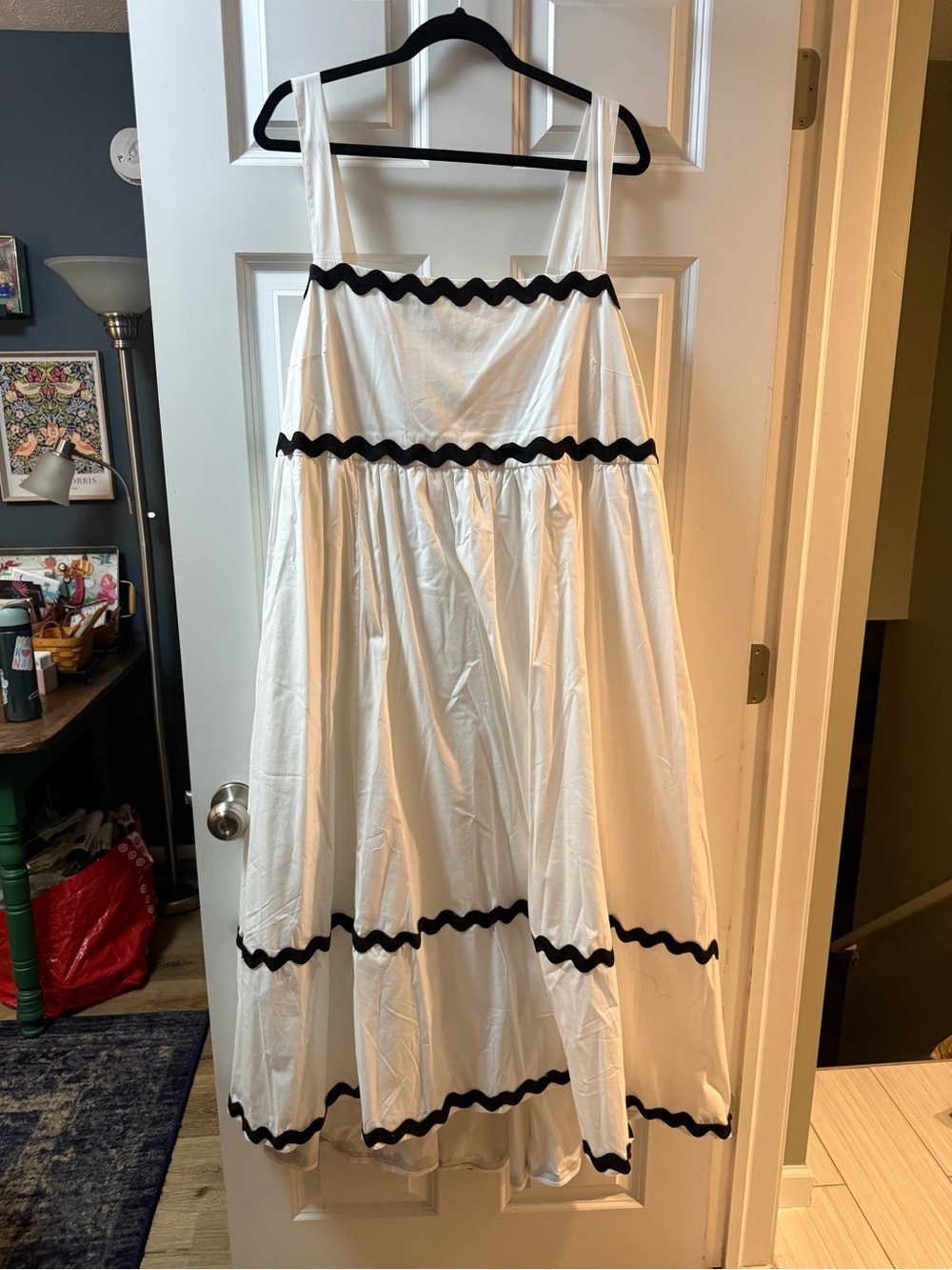 torrid White Maxi Dress with Black Trim